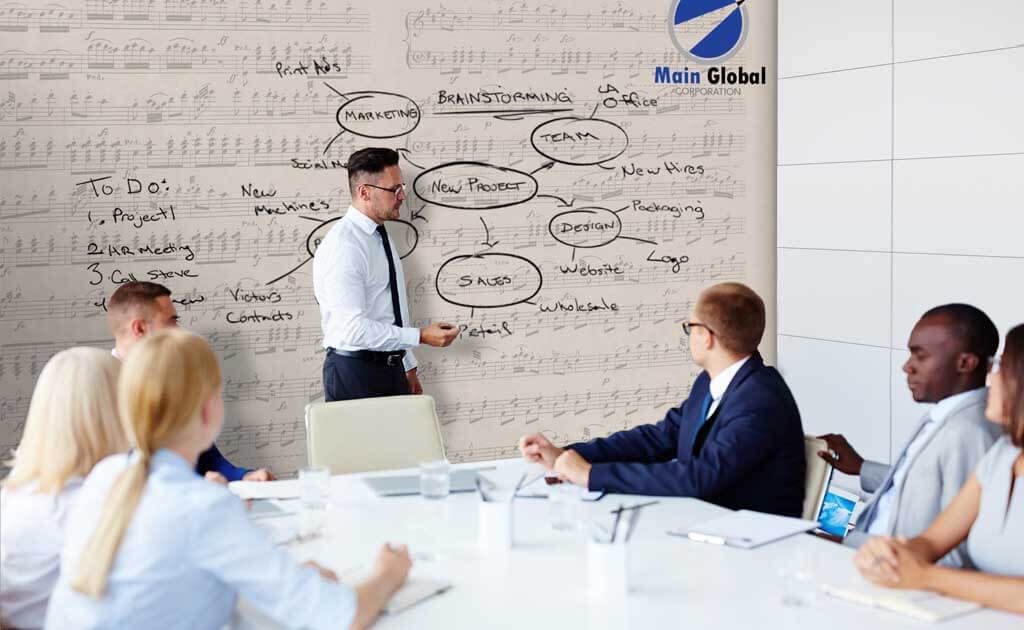 Image of artistic design zero ghosting writable Operetta wall covering