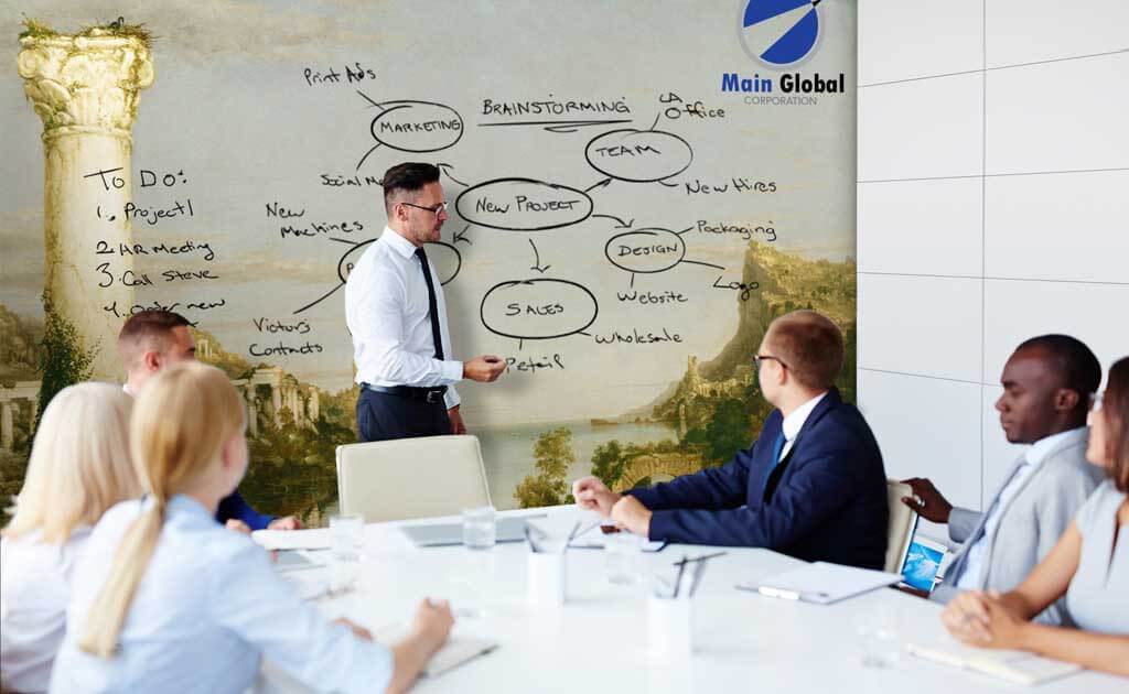 Image of artistic design zero ghosting writable Ruins wall covering