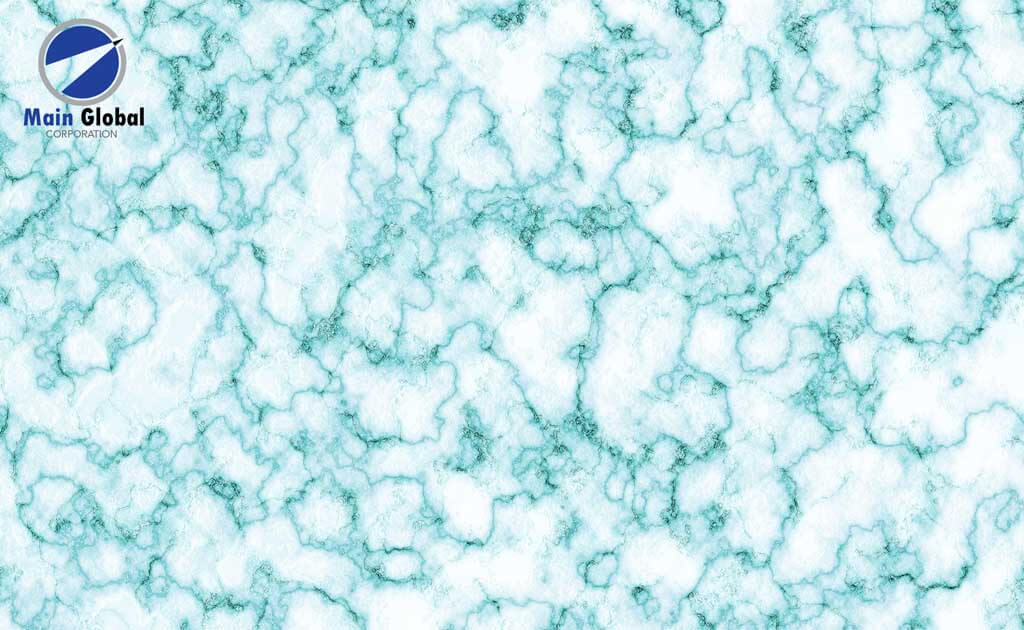 Image of Marble zero ghosting writable ocean blue wall covering