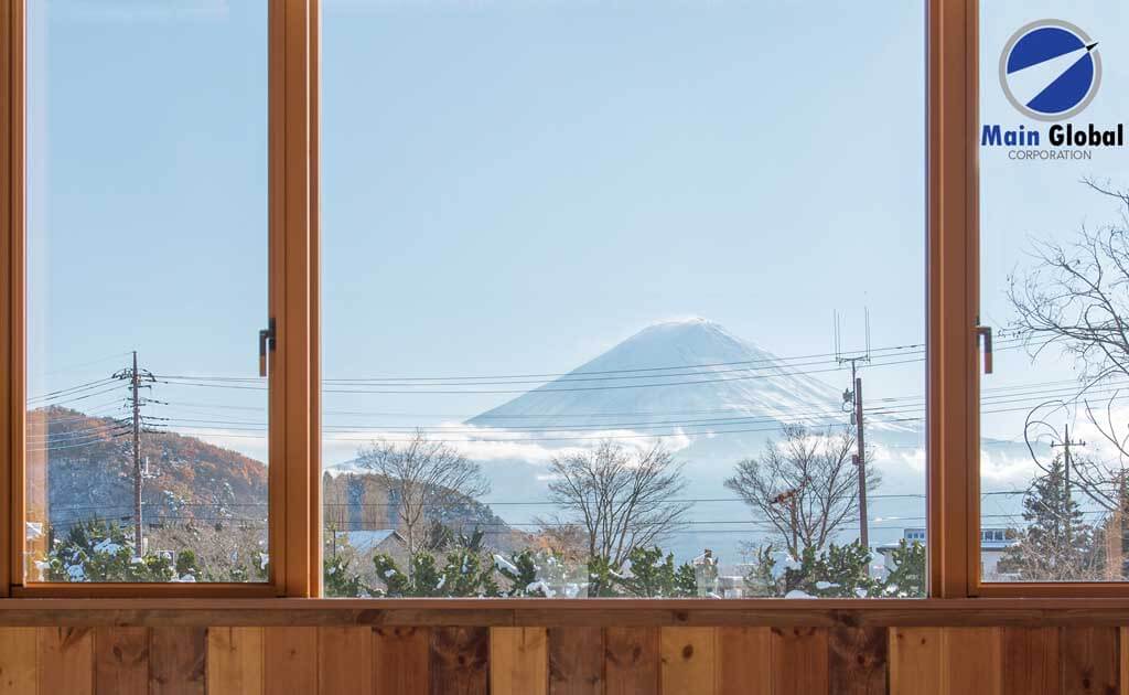 Image of landscape theme design zero ghosting writable MtFuji wall covering