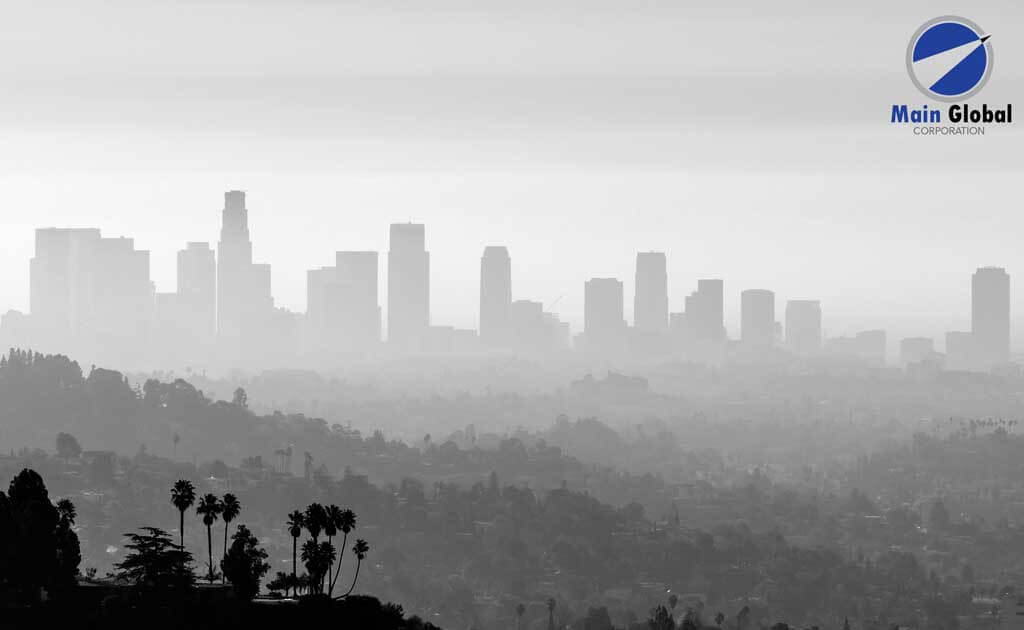 Image of Skyline theme design zero ghosting writable Cityscape Grayscale Graphic wall covering