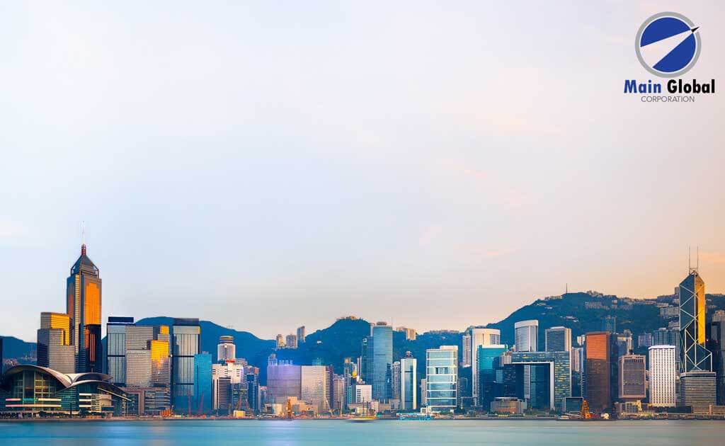 Image of Skyline theme design zero ghosting writable Hong Kong wall covering