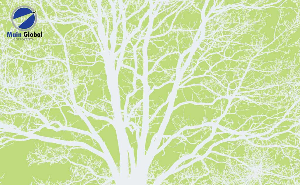 Image of Pattern theme design zero ghosting writable tree green wall covering
