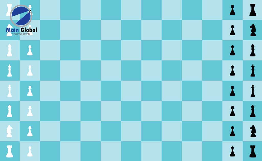 Image of Pattern theme design zero ghosting writable chess blue wall covering