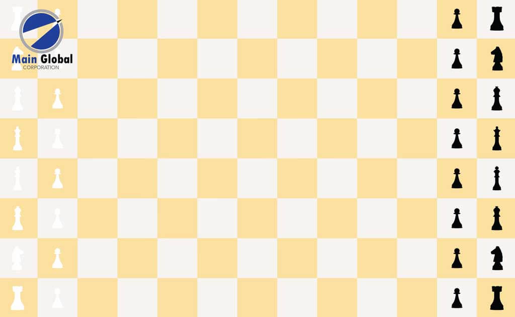 Image of Pattern theme design zero ghosting writable chess orange wall covering